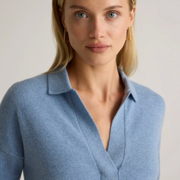 Quince  Mongolian Cashmere Polo Sweater - Picture 8 of 11